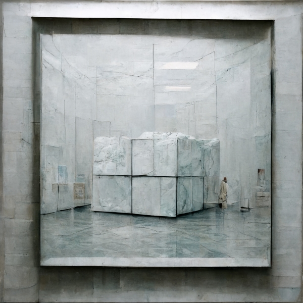 work of art in a white cube